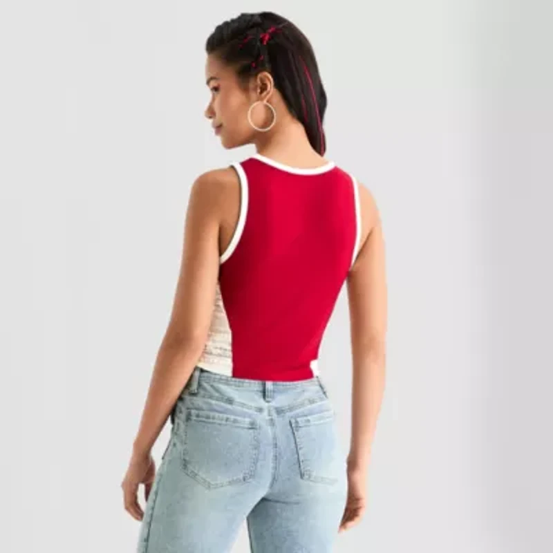 Joaquina for JCPenney Womens-Juniors Crew Neck Tank Top