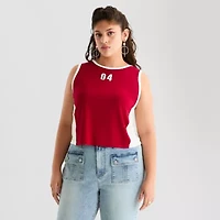 Joaquina for JCPenney Womens Crew Neck Sleeveless Juniors Plus Tank Top
