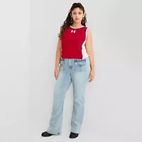 Joaquina for JCPenney Womens Crew Neck Sleeveless Juniors Plus Tank Top