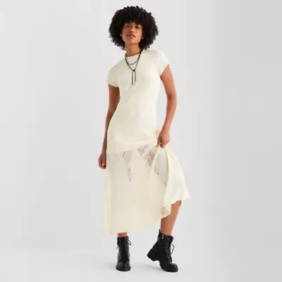 Joaquina for JCPenney Womens Juniors Short Sleeve Maxi Dress