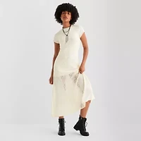 Joaquina for JCPenney Womens Juniors Short Sleeve Maxi Dress