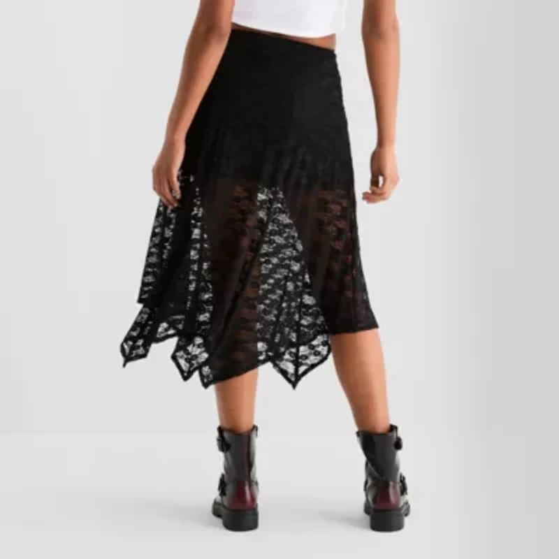 Joaquina for JCPenney Womens Low Rise Long Juniors Flared Skirt