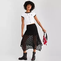 Joaquina for JCPenney Womens Juniors Low Rise Long Flared Skirt