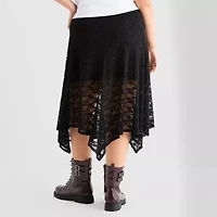 Joaquina for JCPenney Womens Juniors Plus Low Rise Long Flared Skirt