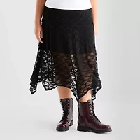 Joaquina for JCPenney Womens Juniors Plus Low Rise Long Flared Skirt