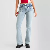 Joaquina for JCPenney Womens Juniors Low Rise Flare Leg Jean