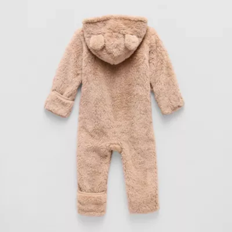 Okie Dokie Sherpa Baby Boys Long Sleeve Jumpsuit