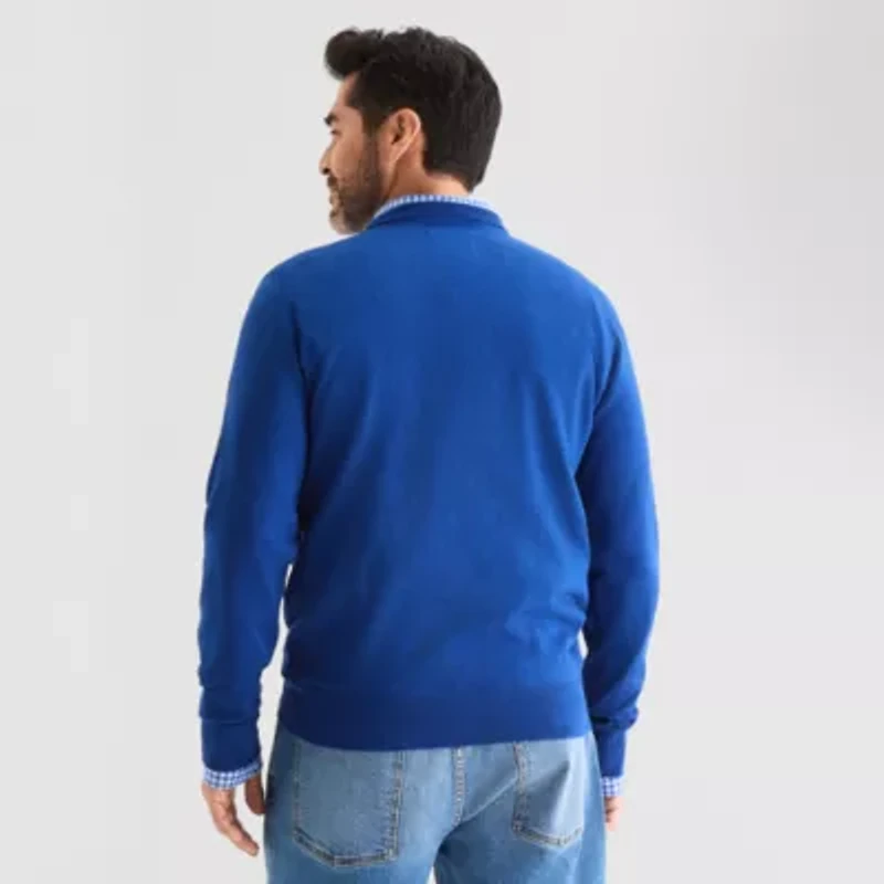 St. John's Bay Fine Gauge Mens Crew Neck Long Sleeve Pullover Sweater