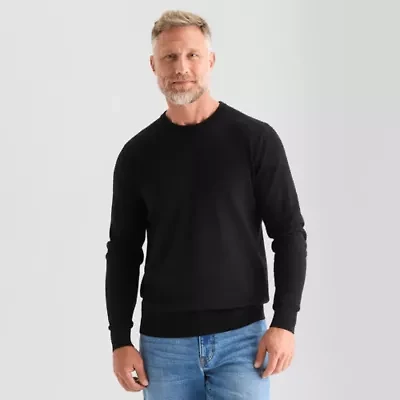 St. John's Bay Fine Gauge Mens Crew Neck Long Sleeve Pullover Sweater