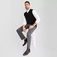 St. John's Bay Fine Gauge Mens V Neck Sweater Vest