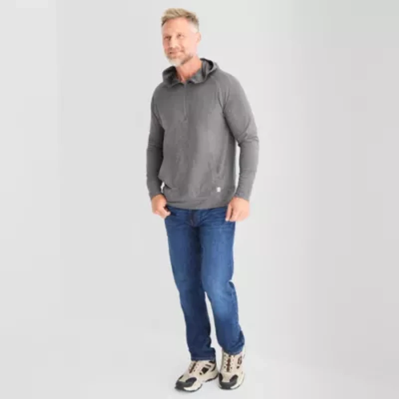 Sierra Pacific Mens Long Sleeve Moisture Wicking Zipper Active Hoodie