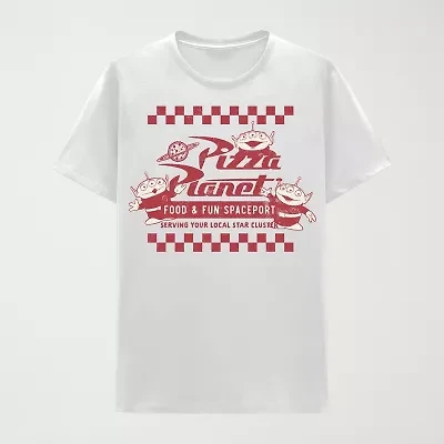 Pizza Planet Little & Big Kid Boys Crew Neck Short Sleeve Regular Fit Toy Story Graphic T-Shirt