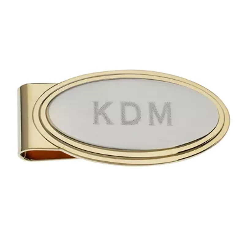 Personalized Stepped Two-Tone Money Clip