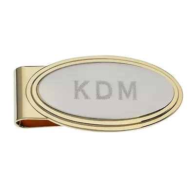 Personalized Stepped Two-Tone Money Clip
