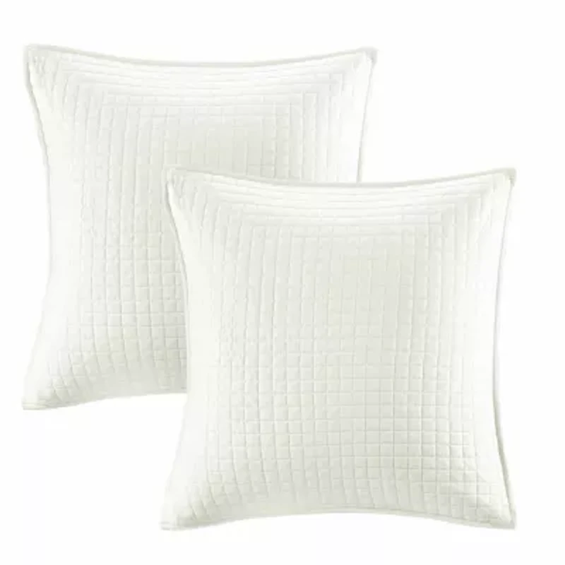 Intelligent Design Maize Cotton Jacquard Duvet Cover Set with Euro Shams and Throw Pillows