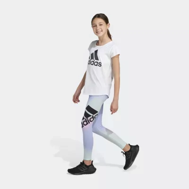 adidas Big Kid Girls Mid Rise Active Full Length Leggings