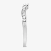 Womens 1/3 CT. T.W. Genuine White Diamond 10K White Gold Wedding Band