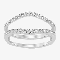 Womens 1/ CT. T.W. Natural White Diamond 14K Gold Ring Guard