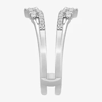Womens 1/4 CT. T.W. Natural White Diamond 14K Gold Ring Guard