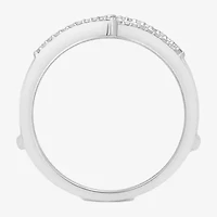 Womens 1/7 CT.T.W. Natural Diamond 10K or 14K White Gold Ring Guard