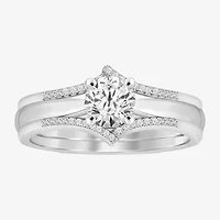 Womens 1/7 CT.T.W. Natural Diamond 10K or 14K White Gold Ring Guard
