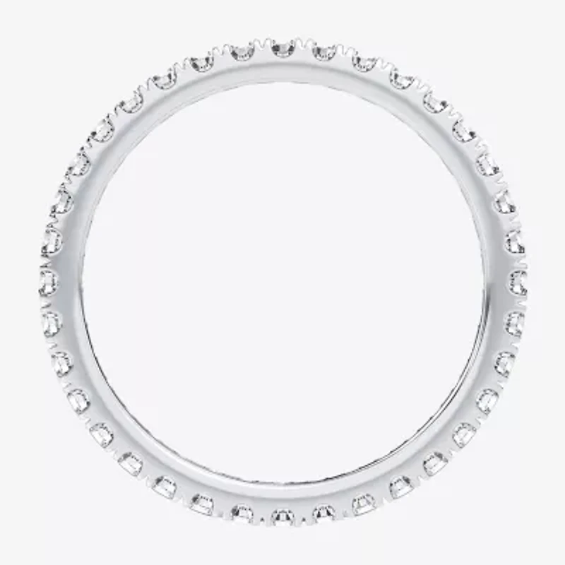 H-I / Si1-Si2) Womens 1/ CT. T.W. Lab Grown White Diamond 10K White Gold Eternity Wedding Band
