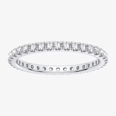 H-I / Si1-Si2) Womens 1/ CT. T.W. Lab Grown White Diamond 10K White Gold Eternity Wedding Band