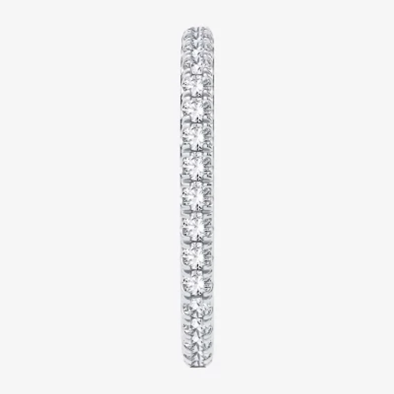 H-I / Si1-Si2) Womens 1/ CT. T.W. Lab Grown White Diamond 10K White Gold Eternity Wedding Band