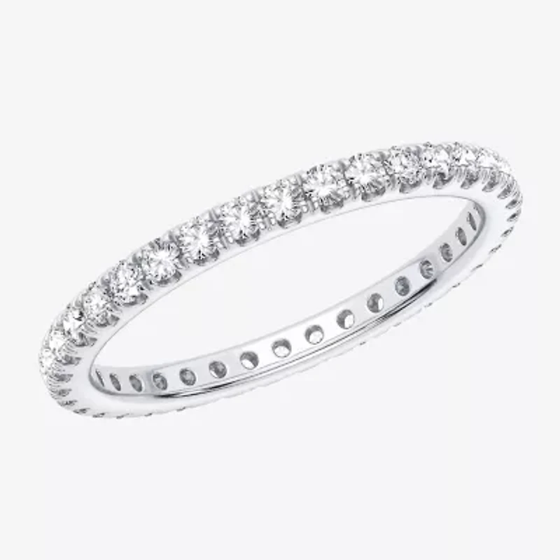 H-I / Si1-Si2) Womens 1/ CT. T.W. Lab Grown White Diamond 10K White Gold Eternity Wedding Band