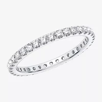 H-I / Si1-Si2) Womens 1/ CT. T.W. Lab Grown White Diamond 10K White Gold Eternity Wedding Band