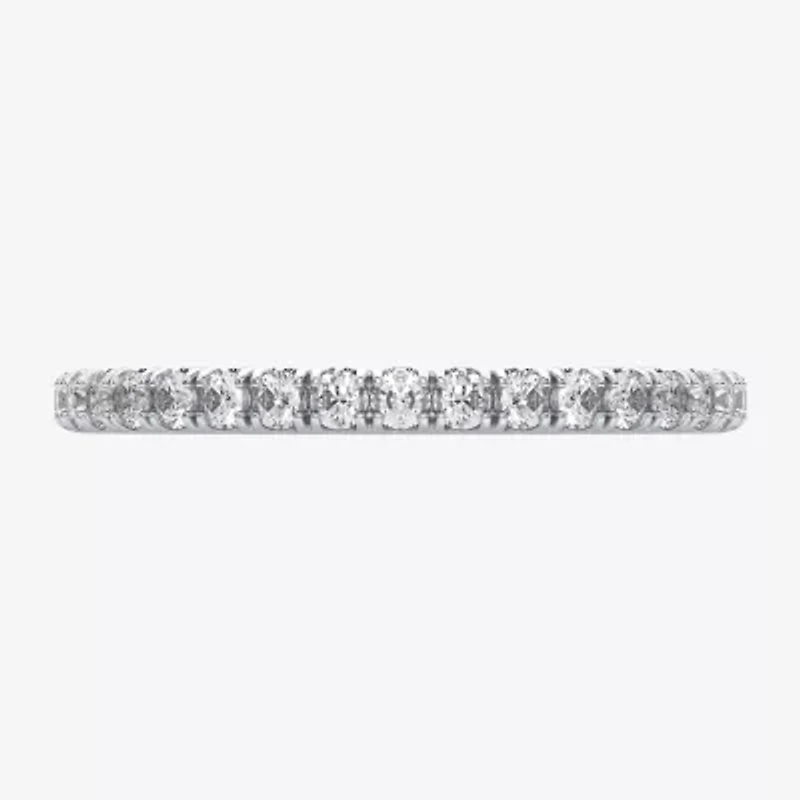 H-I / Si1-Si2) Womens 1/ CT. T.W. Lab Grown White Diamond 10K White Gold Eternity Wedding Band