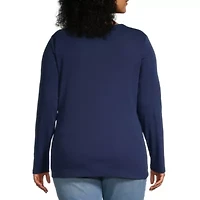 St. John's Bay Womens Crew Neck Long Sleeve Plus T-Shirt