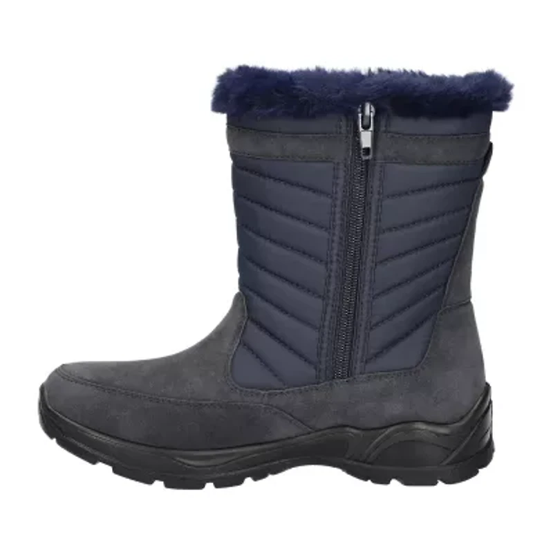Easy Street Womens Frazer Slip Resistant Flat Heel Winter Boots