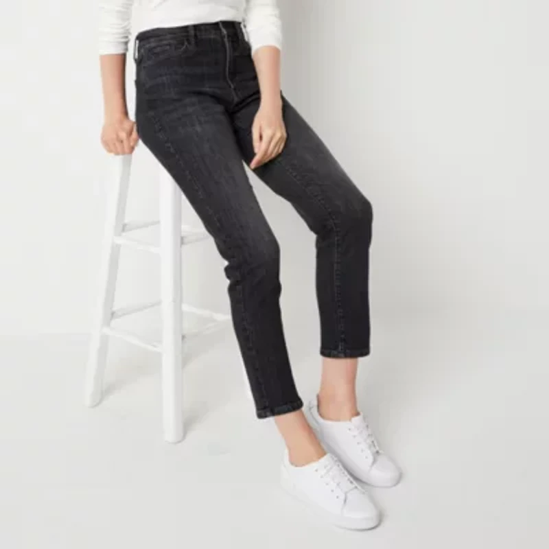 a.n.a Womens Tall High Rise Straight Leg Jean