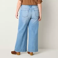 a.n.a - Plus Womens High Rise Wide Leg Jean