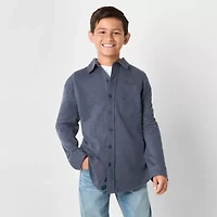 Thereabouts Little & Big Kid Boys Long Sleeve Regular Fit Button-Down Shirt