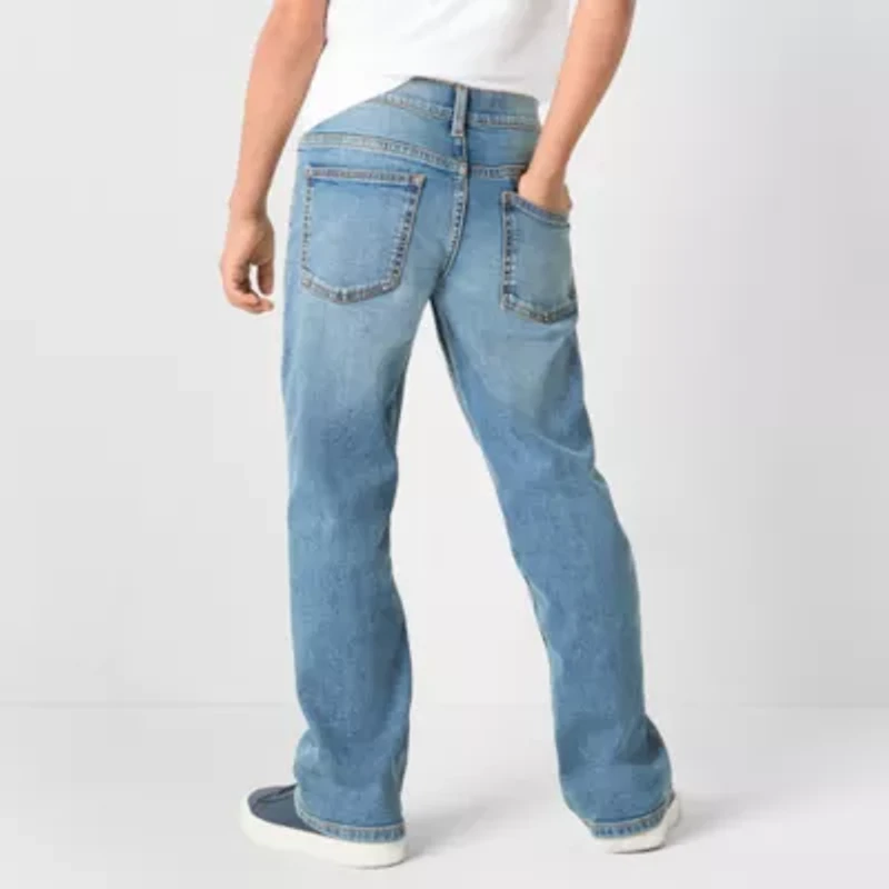Thereabouts Little & Big Kid Boys Adjustable Waist Stretch Fabric Regular Fit Bootcut Jean