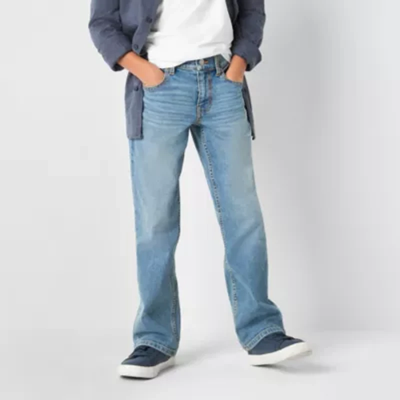 Thereabouts Little & Big Kid Boys Adjustable Waist Stretch Fabric Regular Fit Bootcut Jean
