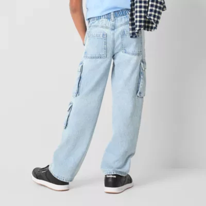 Thereabouts Little & Big Kid Boys Adjustable Waist Cargo Loose Fit Jean
