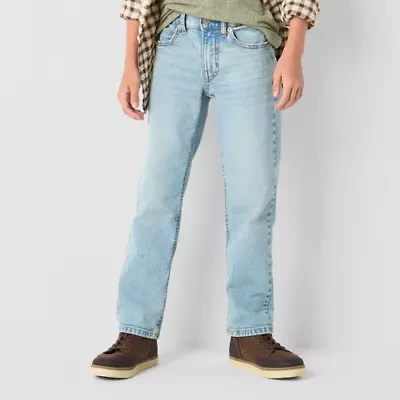 Thereabouts Little & Big Kid Boys Adjustable Waist Stretch Fabric Straight Leg Jean