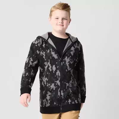 Xersion Little & Big Kid Boys Long Sleeve Fleece Zipper Active Hoodie