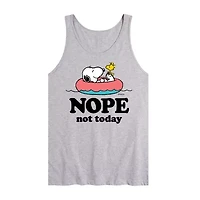 Novelty Mens Scoop Neck Sleeveless Peanuts Snoopy Tank Top