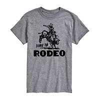 Mens Short Sleeve Time To Rodeo Graphic T-Shirt