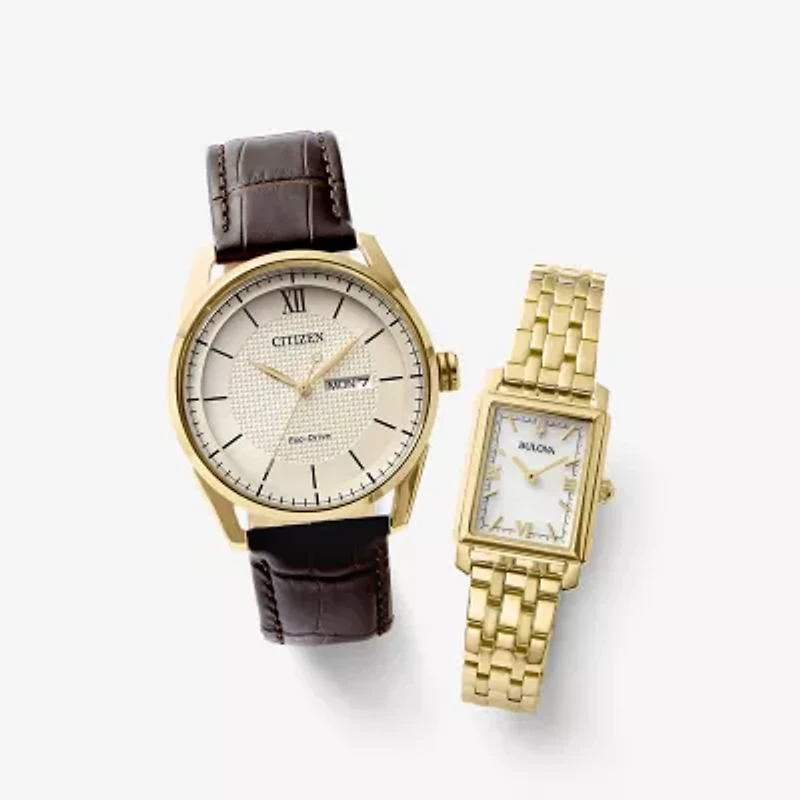 Bulova Womens Gold Tone Stainless Steel Bracelet Watch 97l177
