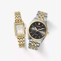 Bulova Womens Gold Tone Stainless Steel Bracelet Watch 97l177