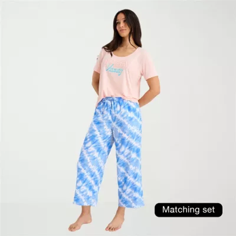 Sleep Chic Womens Poplin Pajama Capri Pant