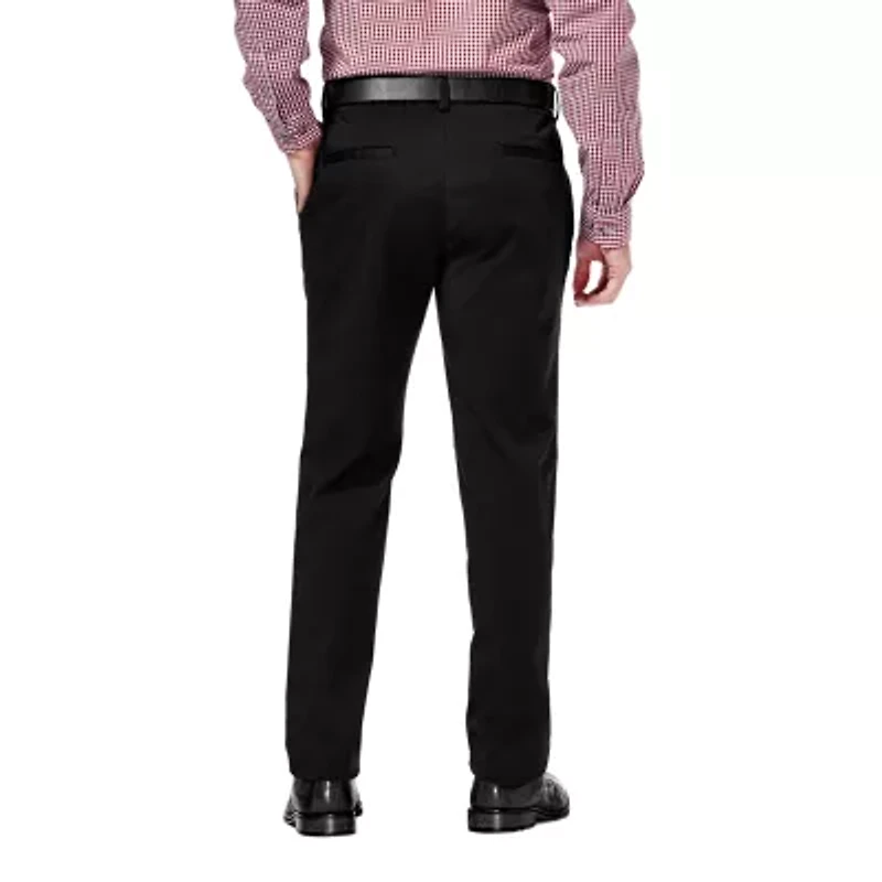 Haggar Life Khaki Mens Slim Fit Flat Front Pant