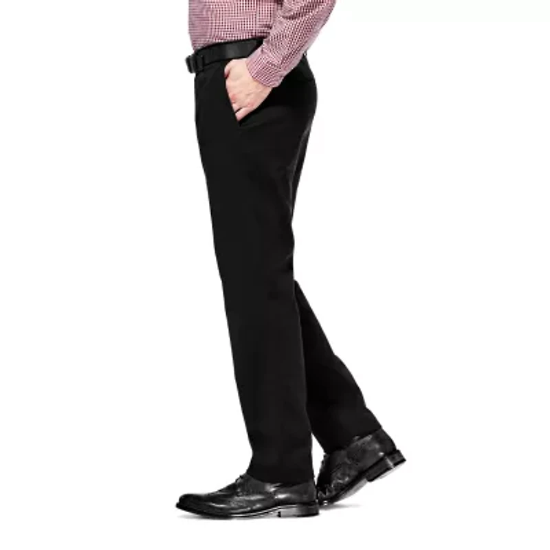 Haggar Life Khaki Mens Slim Fit Flat Front Pant