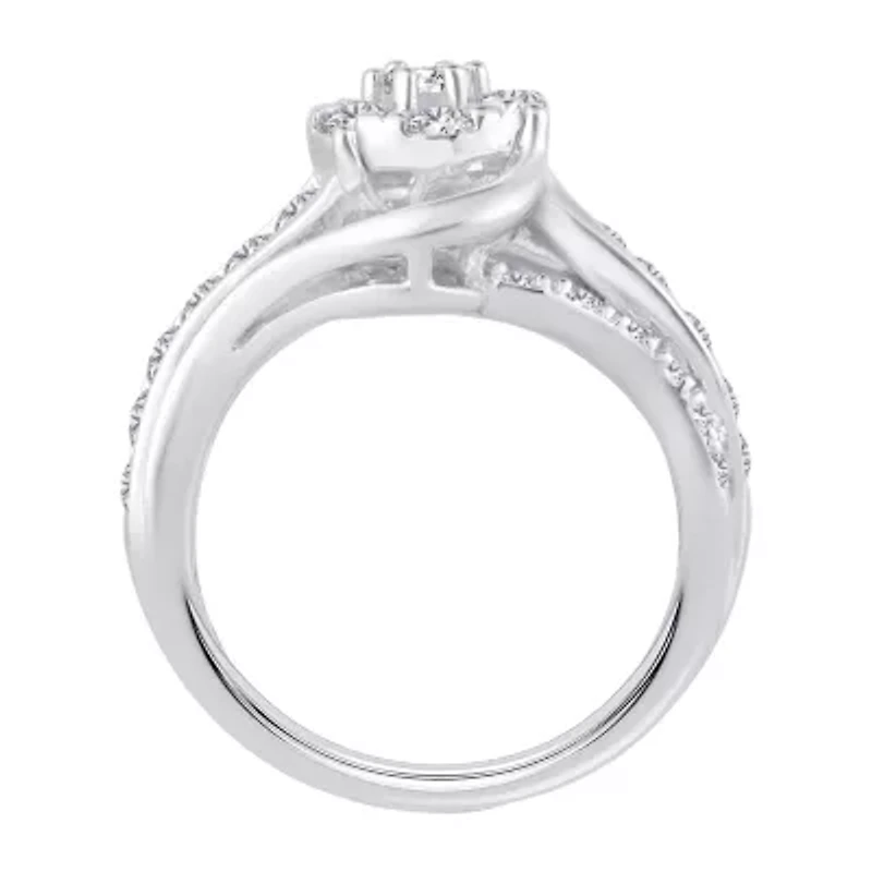 Womens 2 CT. T.W. Natural White Diamond 10K Gold Round Engagement Ring