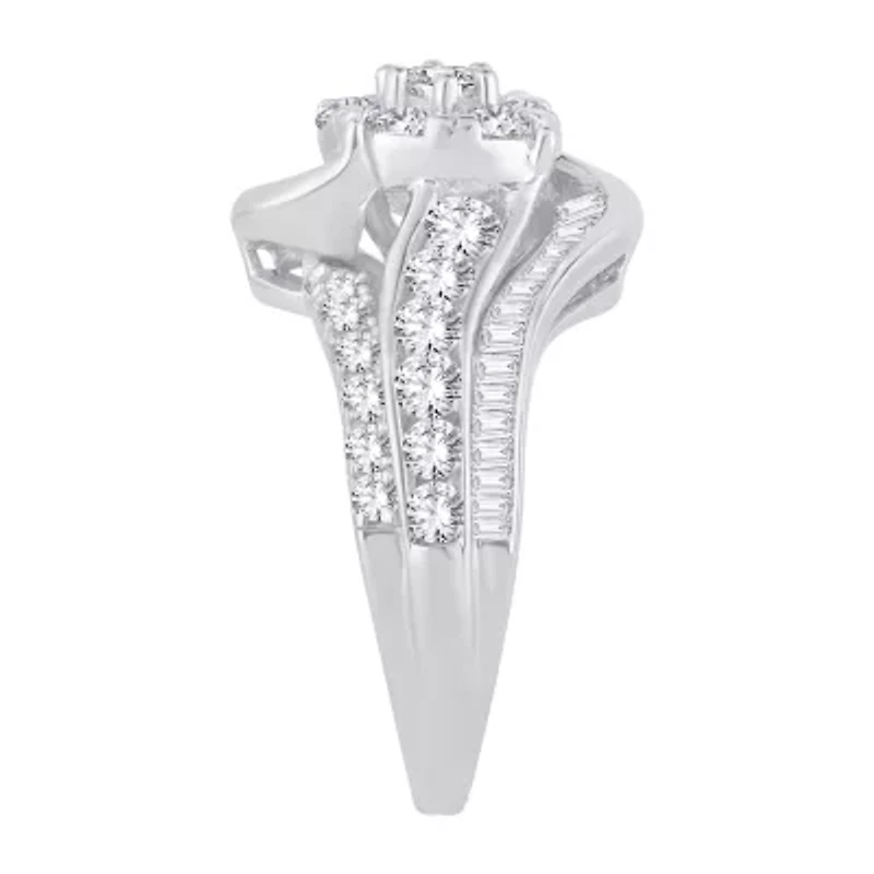 Womens 2 CT. T.W. Natural White Diamond 10K Gold Round Engagement Ring